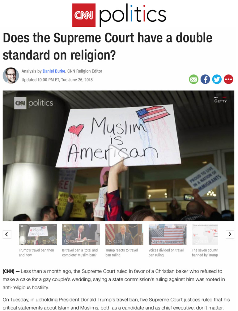 Does the Supreme Court have a double standard on religion?