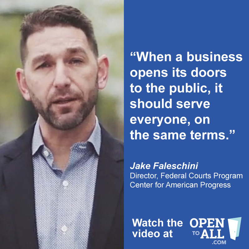 Check out the Open To All campaign to learn more about the importance of our nation’s nondiscrimination laws—and the principle that when businesses open their doors to the public, they should be #OpentoAll via @OpentoAllofUS www.OpenToAll.com