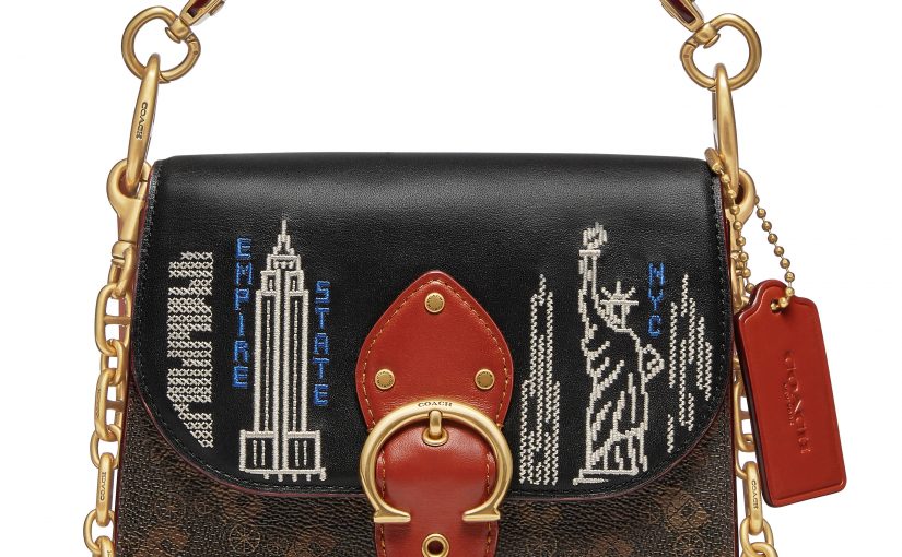 Beat Shoulder Bag 18 in. Signature Canvas With Stardust City Skyline Embroidery
