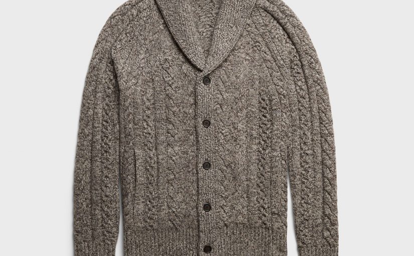 Men’s Cable Shawl Cardigan