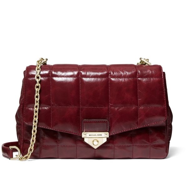 michael kors soho large quilted crinkled leather shoulder bag