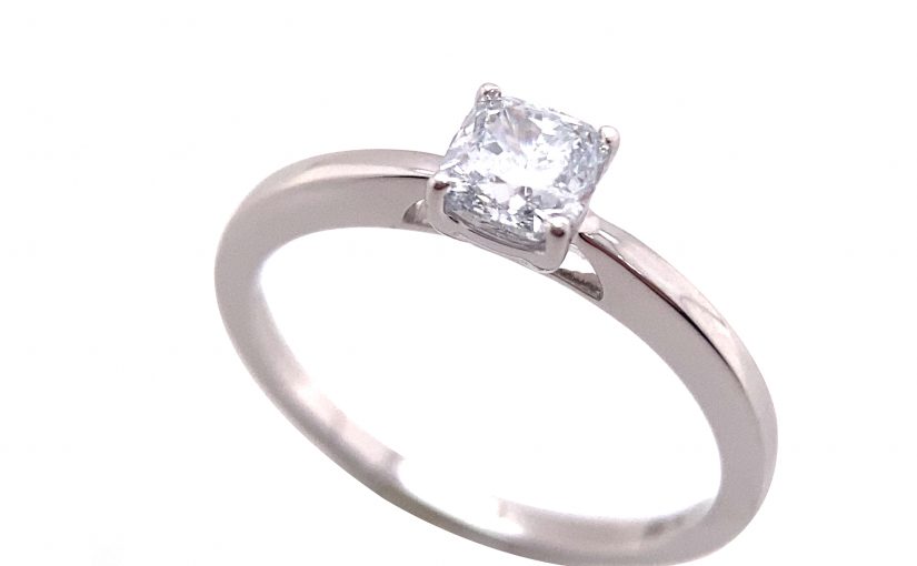 ½ carat Cushion Cut Lab-Grown Diamond 14k Engagement ring