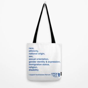 Open to All tote bag