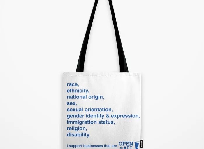 Open to All tote bag