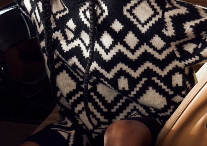 Geometric Sweater Dress