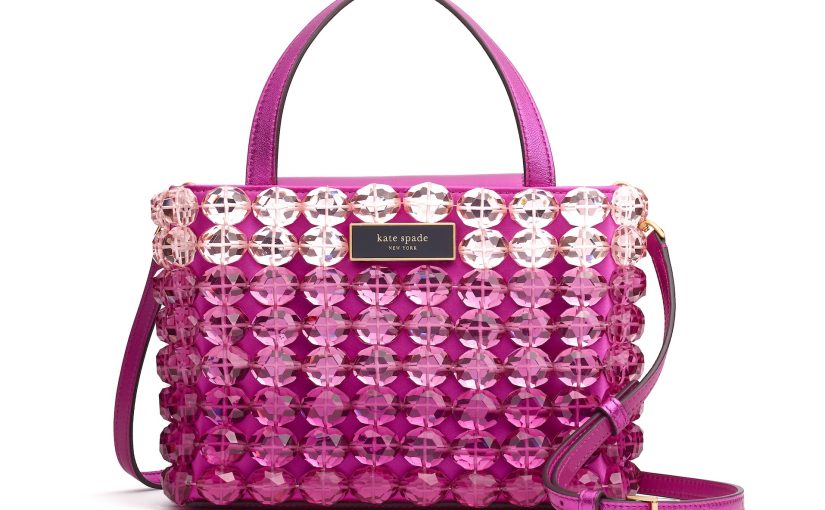 sam icon candy beaded small tote in pink multi