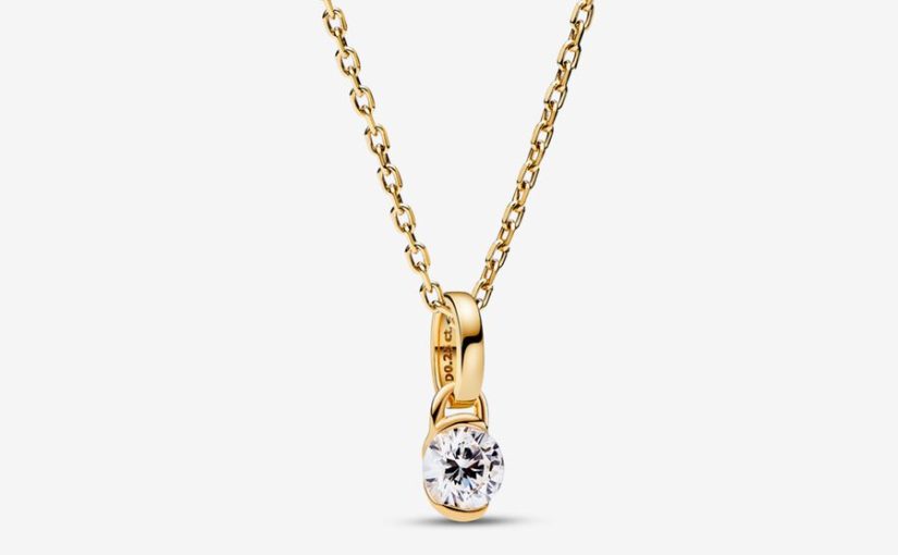 Pandora Talisman Lab-grown Diamond Infinity Pendant Necklace, 14 K Gold, 0.25 carat TW