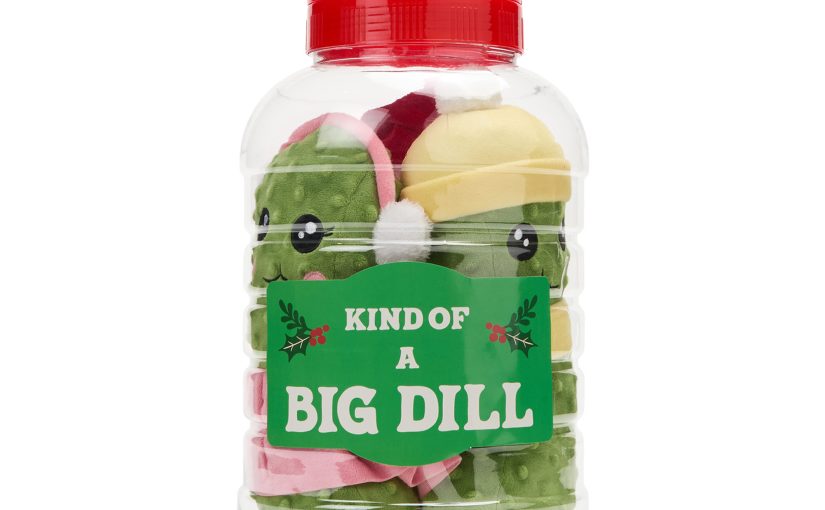 Merry Makings Jar of Plush Pickle Dog Toys